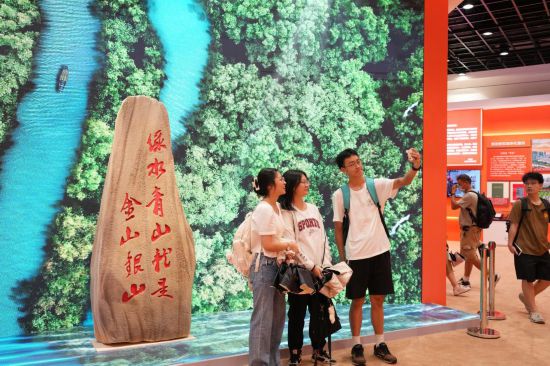 图为“大道之行――‘八八战略’实施20周年大型主题展览”。新华社记者翁忻�D 摄